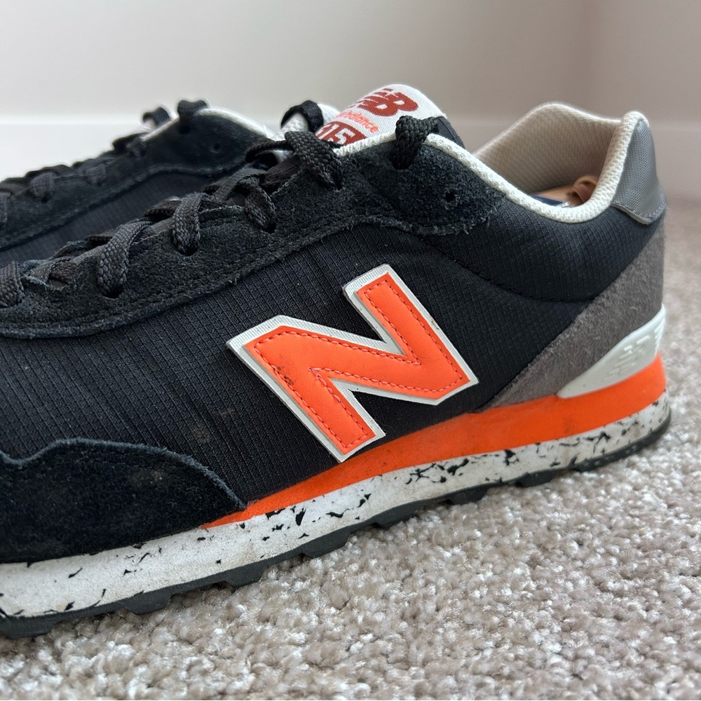 New Balance 515 Men's 10.5 Black Vibrant Orange Sneakers ML515BT3 Speckled - Picture 7 of 11